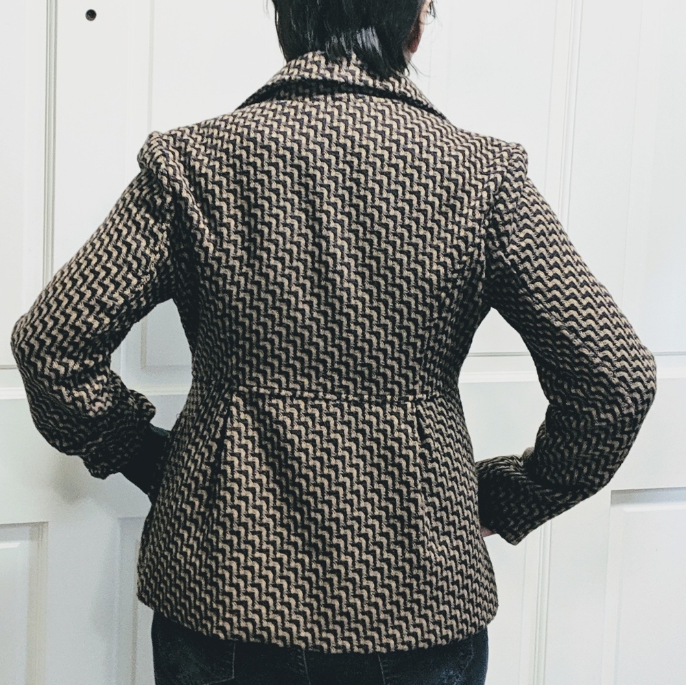 EUC ~ COFFEESHOP Tweed Toggle Button Blazer - Picture 2 of 7